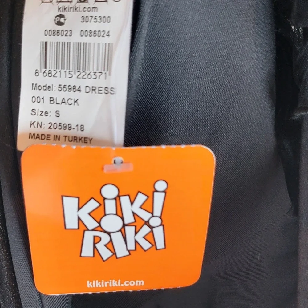 Kiki Riki Black Velvet Feather Cocktail Dress Small NWT Holiday Special Occasion - Picture 4 of 6